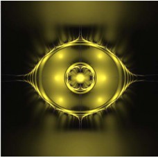 FRACTAL ART DESIGN GREETING CARD Night Eye